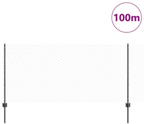Postes de Cerca vidaXL 22 pcs U-Channel Cinza 100 cm Aço