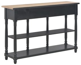 Mesa consola 120x30x76 cm MDF preto