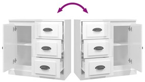 Aparador 70x35,5x67,5 cm derivados de madeira branco brilhante