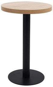 286418 vidaXL Mesa bistrô 50 cm MDF castanho-claro
