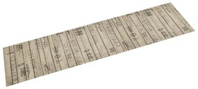 vidaXL Tapete de cozinha lavável 60x300 cm veludo padrão cerca