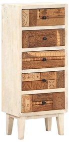 286537 vidaXL Armário de gavetas 45x30x105 cm madeira recuperada maciça