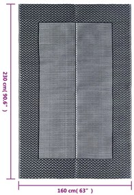 Tapete de exterior 160x230 cm ARAKIL PP cinzento