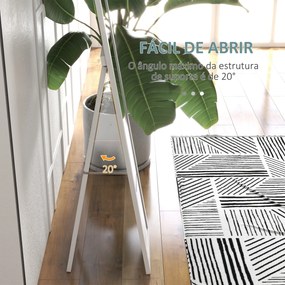 Espelho de Pé 37x155 cm Espelho de Corpo Inteiro Espelho de Parede Retangular com Estrutura de Madeira Branco