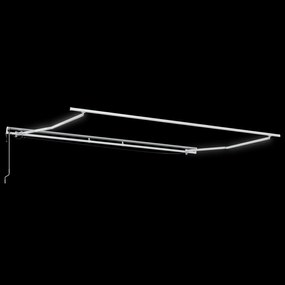 Toldo Retrátil Automático vidaXL com LED Branco 500x300 cm