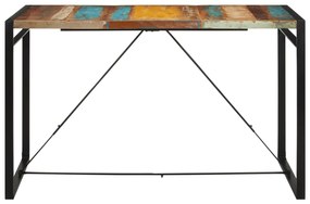 Mesa de bar 175x90x110 cm madeira recuperada maciça