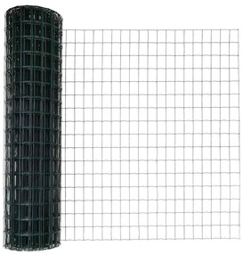 Cerca Euro com 7 postes de 1,4 x 10 m em aço galvanizado verde
