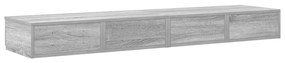 Caixas de Cama vidaXL Cinzento Sonoma 135x36,5x16,5 cm Madeira Derivad