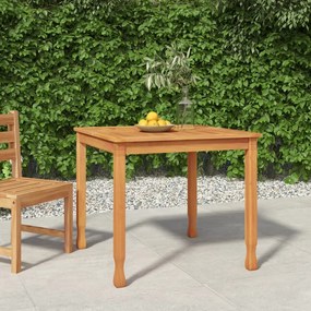 vidaXL Mesa de jantar p/ jardim 85x85x75 cm madeira de teca maciça