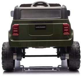 Carro elétrico para Crianças Toyota Land Cruiser PRADO 12V 4x4 Rodas Espuma EVA, assento couro ecológico Verde