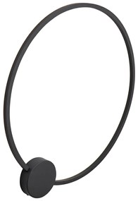 Candeeiro de parede de design preto 67cm incl. LED regulável em 3 níveis - Anello Moderno