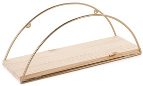 Prateleira Dekoratif Duvar Rafı 2 – Dourado Castanho – 41x17x16 cm | T