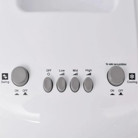 Climatizador de ar portátil 80 W 4 L 25x26x56 cm