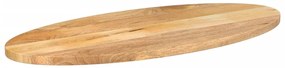 Tampo de mesa oval 80x40x3,8 cm madeira de mangueira maciça