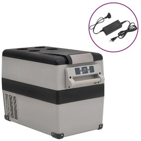 Mala térmica com pega e adaptador 55 L PP e PE preto/cinzento