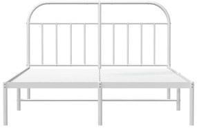 Estrutura de cama com cabeceira 183x213 cm metal branco