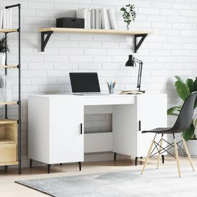 vidaXL Secretária 140x50x75 cm derivados de madeira branco
