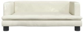 Cama para cães 70x45x30 cm veludo cor creme