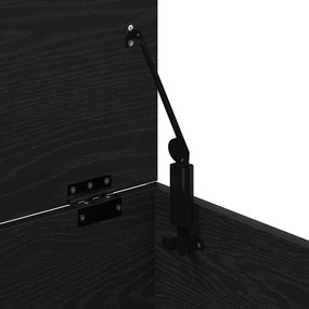Caixa de Armazenamento vidaXL com Tampa Madeira Negra 60x42x46 cm Made