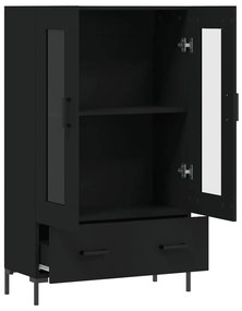 Aparador alto 69,5x31x115 cm derivados de madeira preto