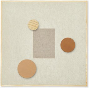 Quadro de notas para crianças com moldura em madeira de seringueira Memory
