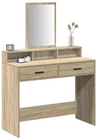 Mesa de Maquilhagem com Gavetas Carvalho Sonoma 100x41x140 cm