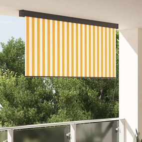 vidaXL Cortina Rolô Exterior laranja e branco 200 x 250 cm tecido