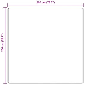 Tapete Shaggy vidaXL com Fundo de Látex Cinza Escuro 200x200 cm