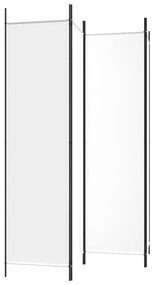 Biombo com 4 painéis 200x200 cm tecido branco