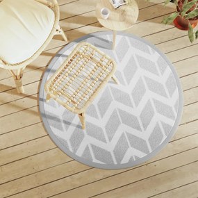 Tapete de exterior Ø120 cm ARAKIL PP cinzento