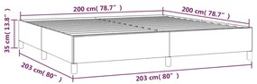 Estrutura de cama 200x200 cm couro artificial preto