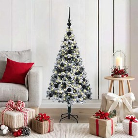 vidaXL Árvore de Natal Artificial Branco 120 cm PVC, Aço e Plástico