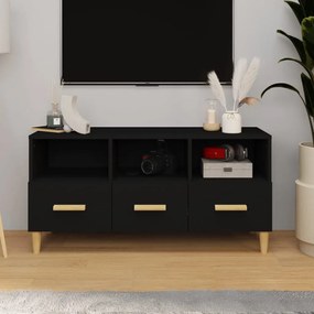 Móvel de TV 102x36x50 cm madeira processada preto
