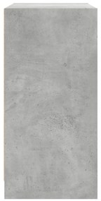 Armário de apoio c/ portas de vidro 68x37x75,5 cm cinza cimento