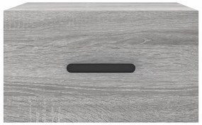 Mesas de cabeceira de parede 2 pcs 35x35x20 cm cinzento sonoma