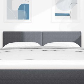 Cabeceira LED vidaXL Design Simples Cinza Escuro 80 cm Tecido de Velud