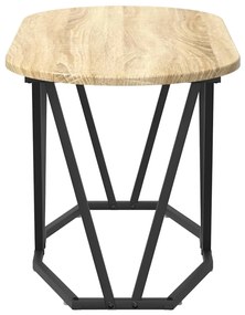 Mesa de Centro em Carvalho Sonoma 80x40x40,5 cm, Madeira Revestida e M