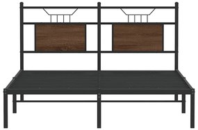 Estrutura cama s/ colchão derivados madeira carvalho castanho