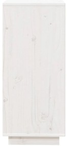 Aparador 74x35x80 cm madeira de pinho maciça branco