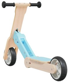 Trotinete para criança 2 em 1 azul-claro