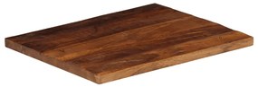 Tampo de mesa retangular 60x50x2,5 cm madeira recuperada maciça