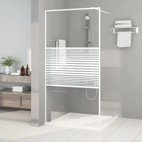vidaXL Divisória de chuveiro branco 100x195 cm vidro ESG transparente
