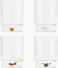 Copos de vidro artesanais Teca Spring, conjunto de 4