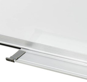 Quadro de escrita magnético 60x40 cm aço branco