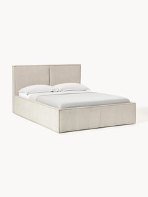 Cama estofada em veludo com arrumação Dream