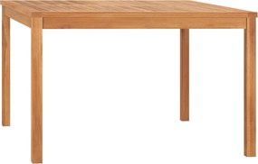 vidaXL Mesa de jantar p/ jardim 120x120x77 madeira de teca maciça