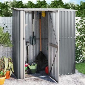 150904 vidaXL Abrigo de jardim 180,5x97x209,5 cm aço galvanizado cinzento