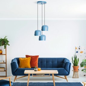 Candeeiro Suspenso Yozgat – Azul Claro – Ø45 cm