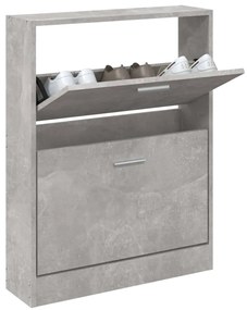 Sapateira 59x17x81 cm derivados de madeira cinzento cimento