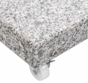Base de guarda-sol quadrada granito 30 kg cinzento